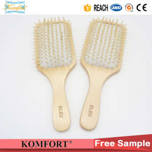 Detangling Comb Wholesale Custom Wood Paddle Hair Brush China Manufactures (JMHF-126)