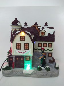 Christmas Ornament Resin Christmas Houses with LED Light