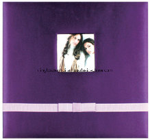 Screw-Post Bound Silk Fabric Family Scrapbook Album