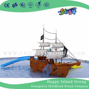 Outdoor Playground Equipment Wooden Pirate Ship Water Playground From Playground Factory (HD-5401S)