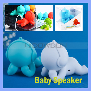 Portable Loudspeaker Pocket USB Mini Music Baby Speaker for iPhone iPad iPod Laptop PC MP3 Audio Amp