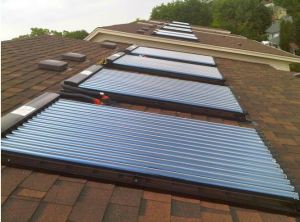 Roof Mounted Pressurized Solar Water Heating System